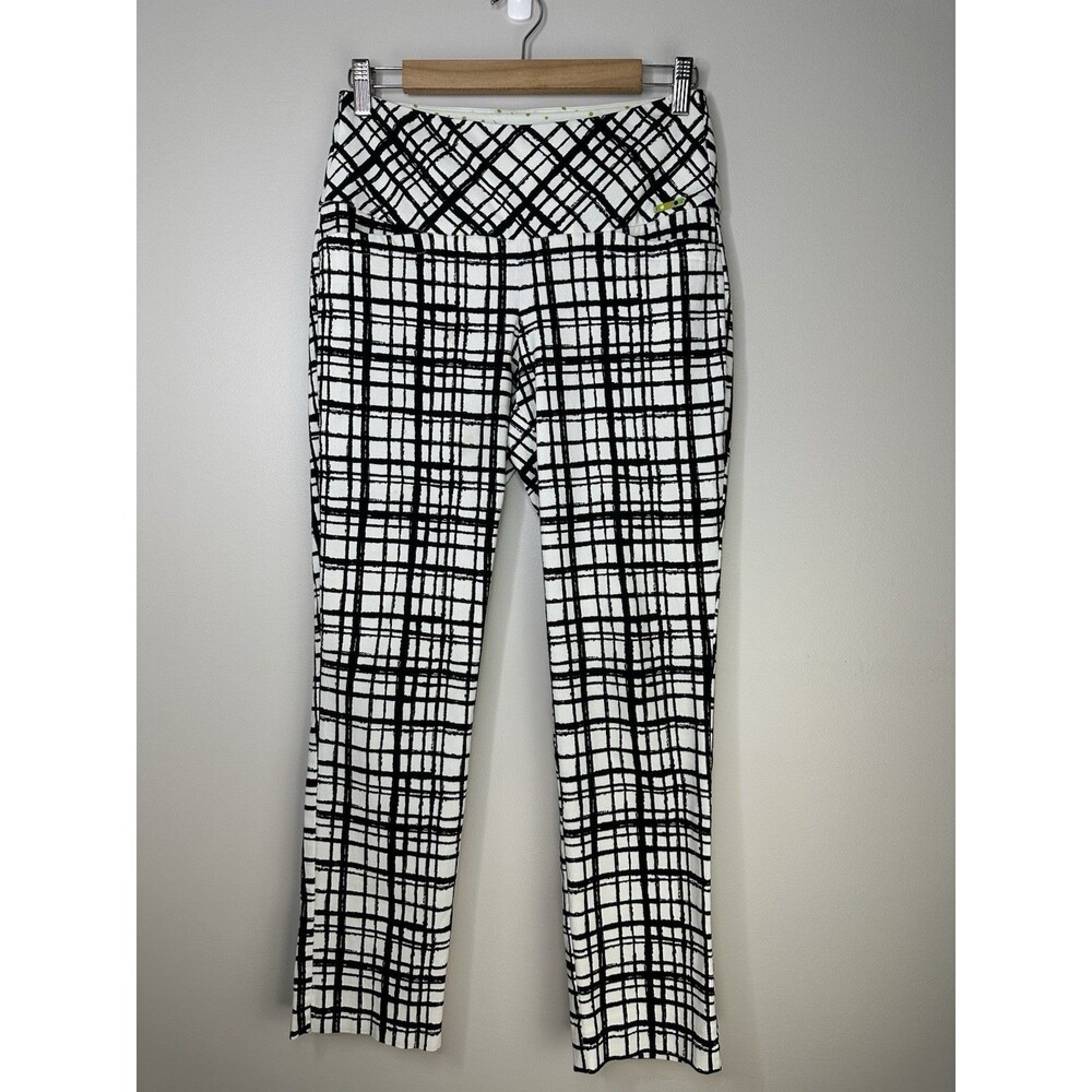 Swing Control Golf Pants Women's Size 4 Black White Stretch Athleisure Outdoor